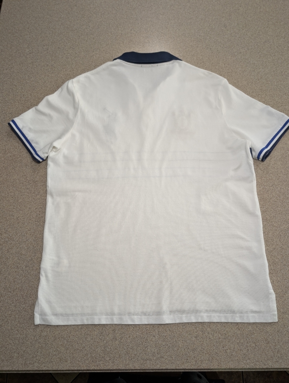 Polo Ralph Lauren Big Pony Crest #1 White Polo w/Blue Contrast L - Picture 2 of 7